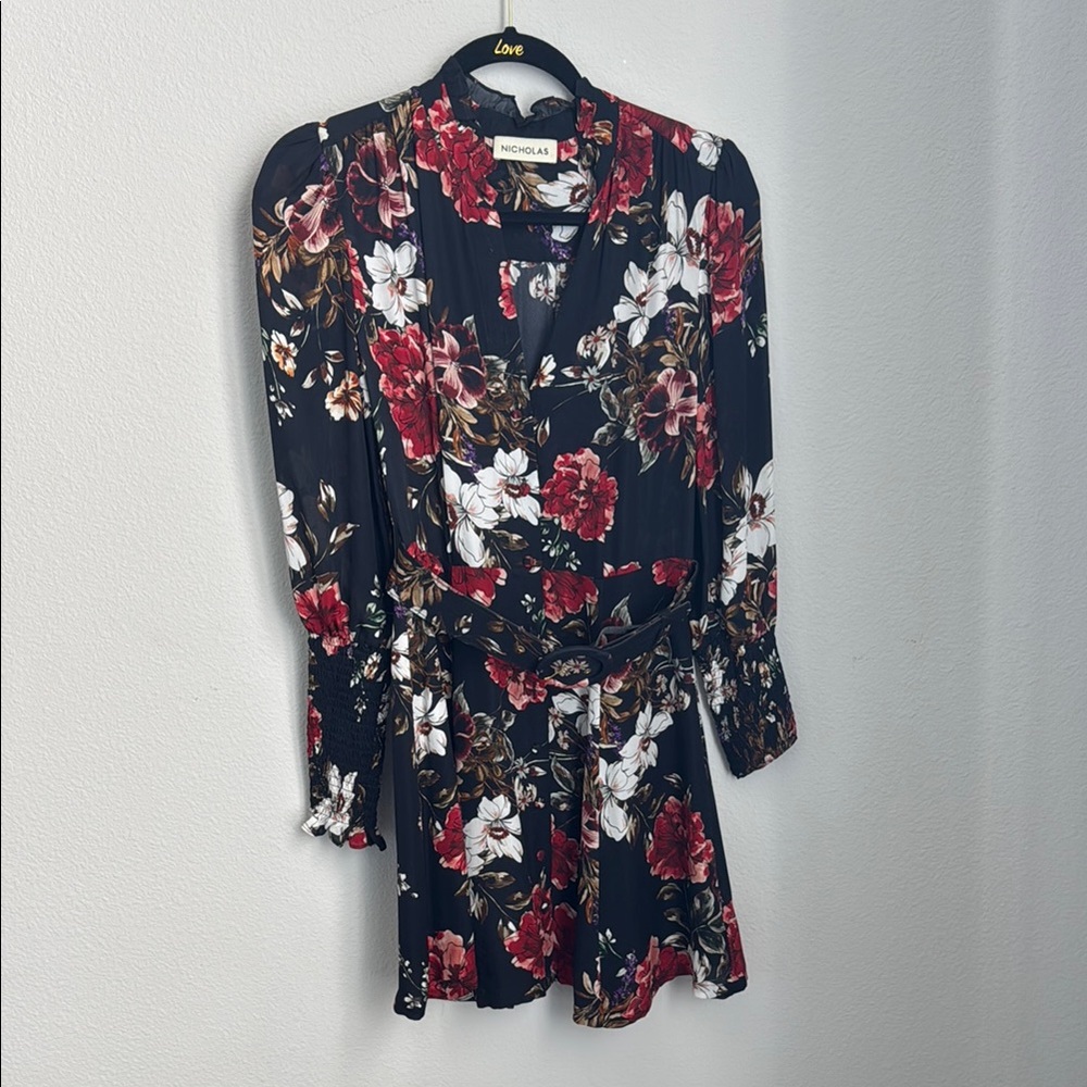 Floral Long Sleeve Dress - Nicholas